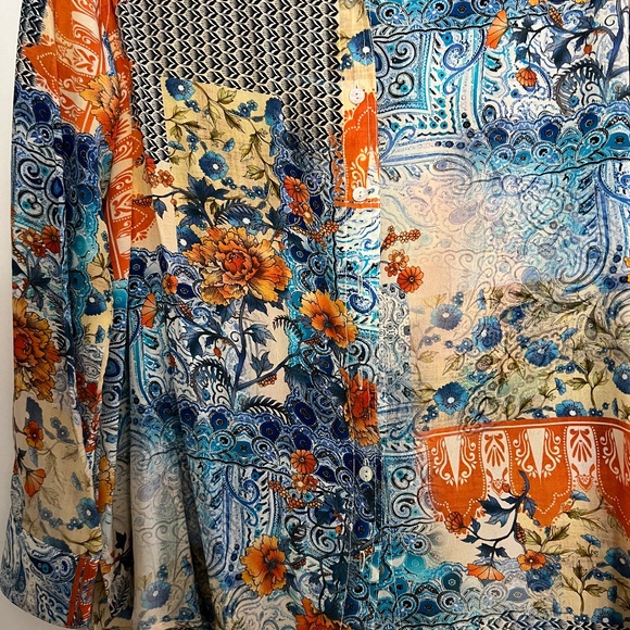 Silk Button Down Blouse - Picture 6 of 9